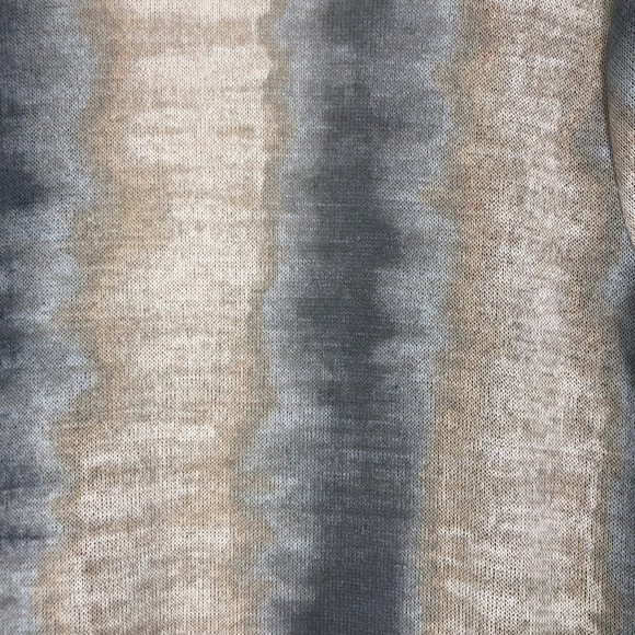 Cato Women’s Open Front Longline Cardigan Sweater Western Gray Beige Ombre  L - Picture 8 of 9